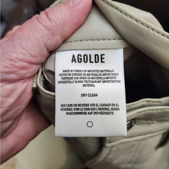 Agolde 90's Pinch waist Patent recycled leather pants‎ Sz 26 - Picture 7 of 12